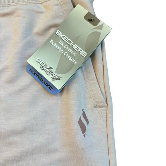 Skechers Skechluxe Go Lounge French Terry Comfy Pale Pink Shorts Womens 2XL NWT - Picture 5 of 11